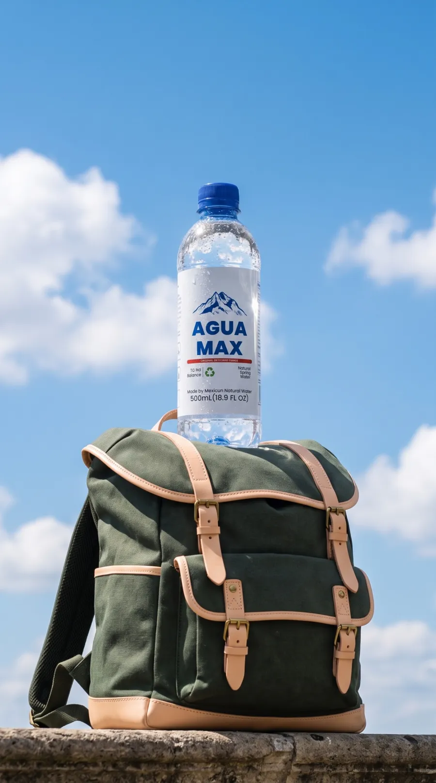 Botella Agua Max lista para acompañar una entrega